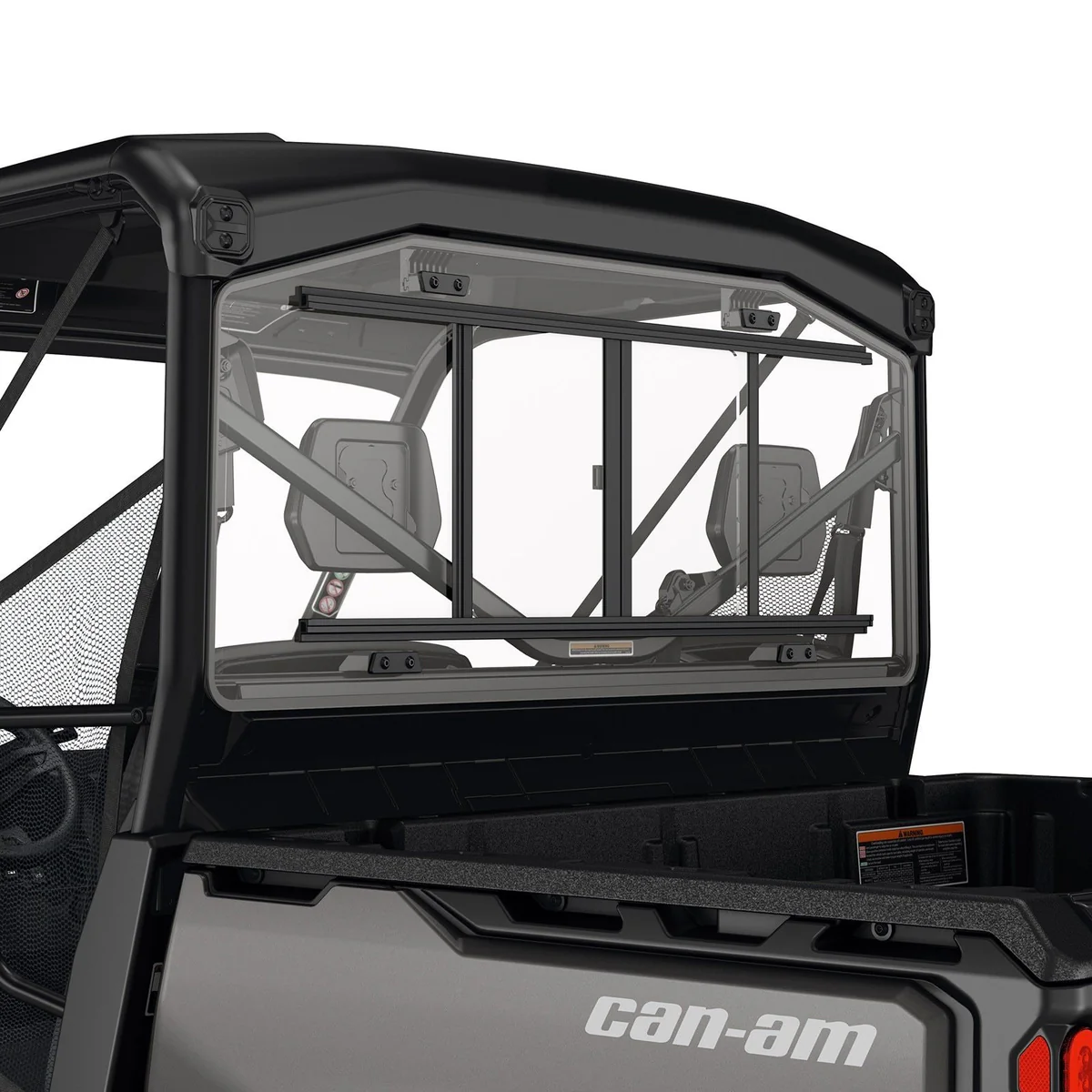 Can-Am Rear Glass Window With Sliding Panel | Defender