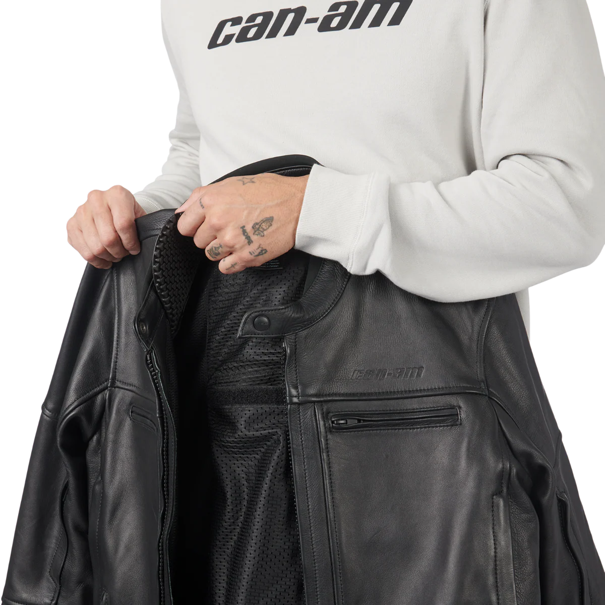 Can-Am Spyder Brode Leather Jacket - Image 7