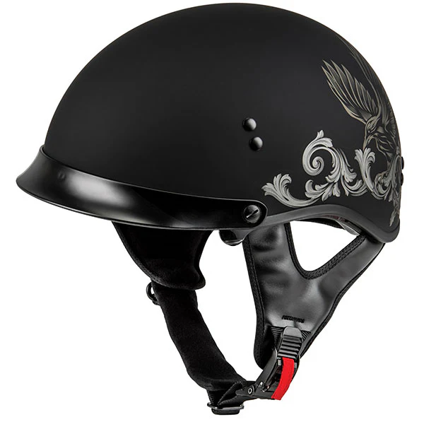 Gmax HH-65 Corvus Full Dressed Half Helmet - Image 3