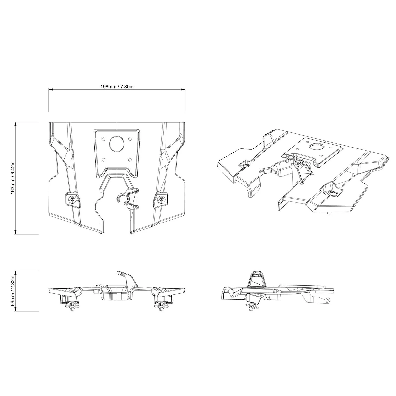Lynx Deep Snow Cellphone Mount Plate - Image 4