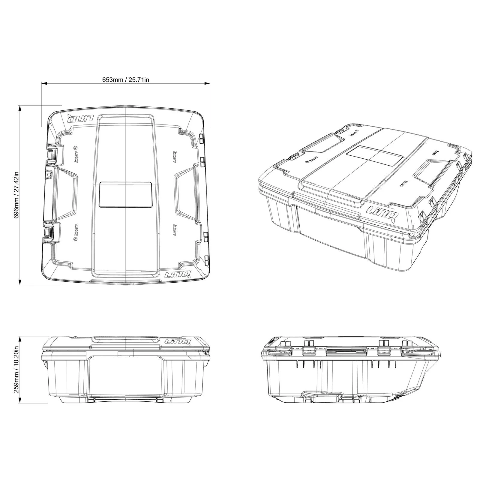 Lynx LinQ Low Profile Cargo Box - 60L - Image 3