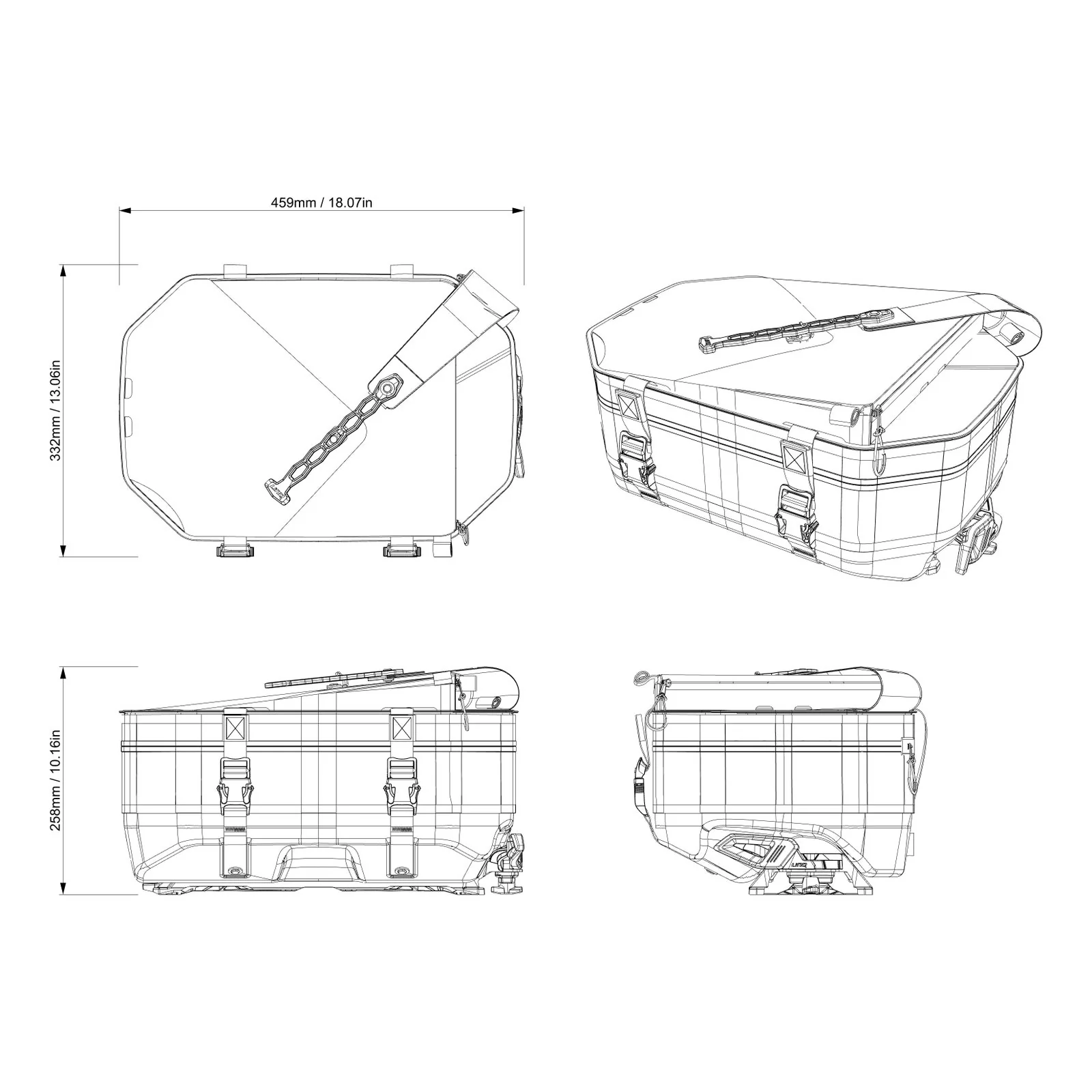 Ski-Doo LinQ Deep Snow Expandable Bag - Image 4