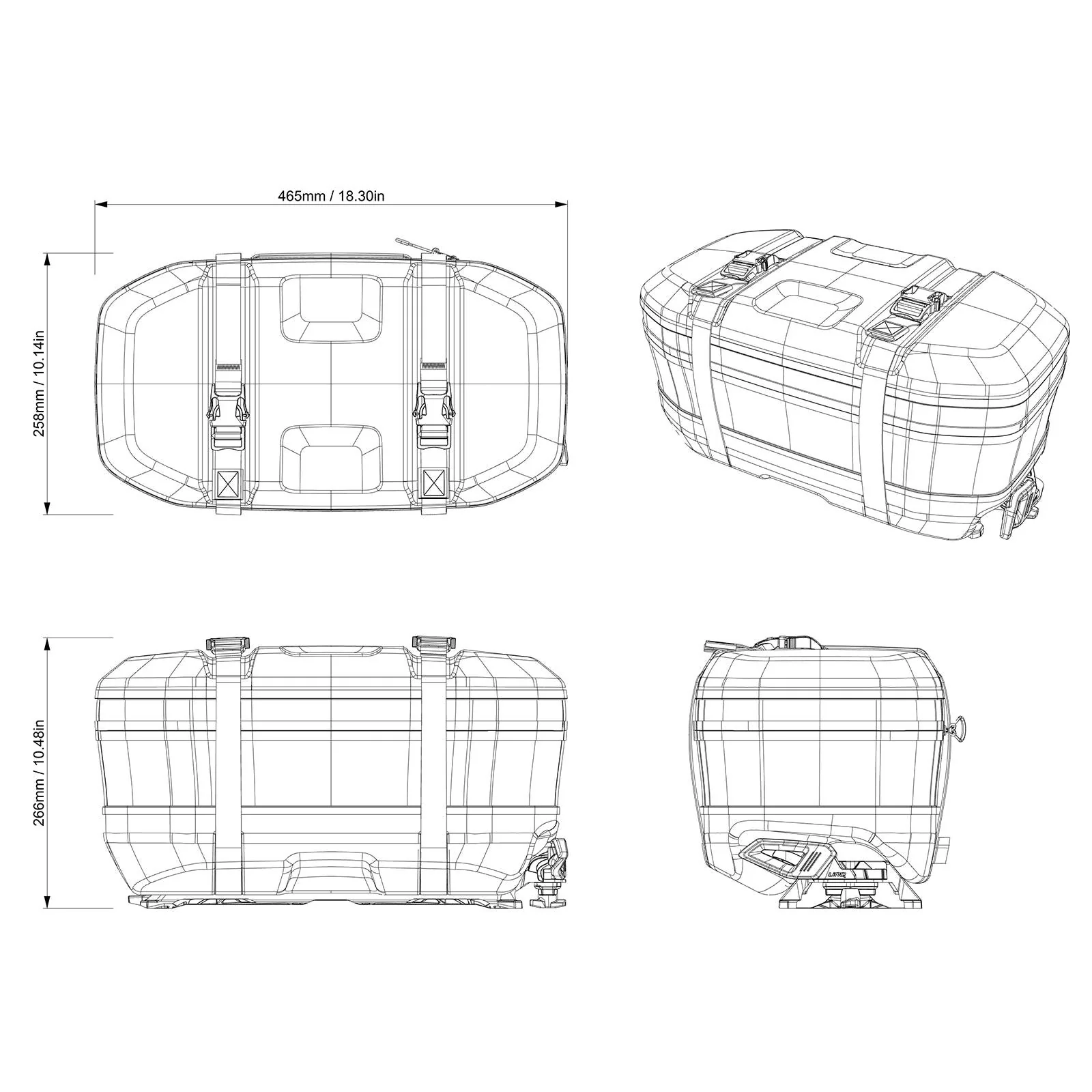 Ski-Doo LinQ Expandable Bag - 17L - Image 3